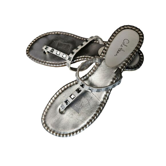 Cole Haan Shoes - Cole Haan Women's leather silver Embellished Sandals size 9